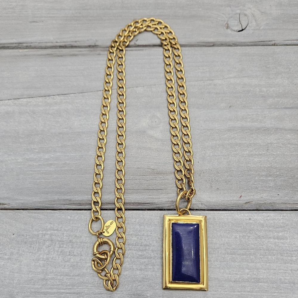 Julie Vos Lapis Lazul Statement Necklace 32 Inches